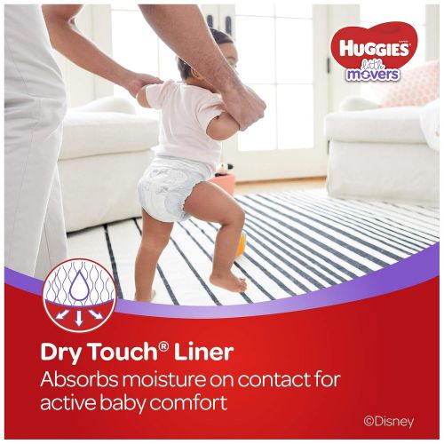 하기스 Huggies Little Movers Baby Diapers, Size 5, 124 Ct, One Month Supply, Packaging May Vary
