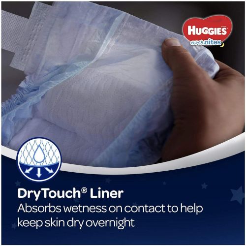 하기스 HUGGIES OverNites Diapers, Size 5, 58 Count, Overnight Diapers (Packaging May Vary)