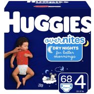 HUGGIES OverNites Diapers, Size 4, 68 Count, Overnight Diapers (Packaging May Vary)