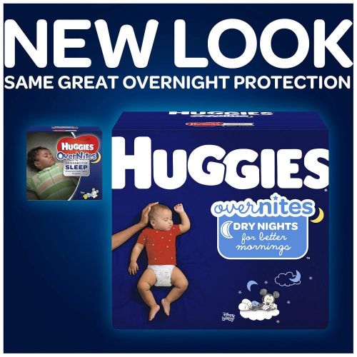 하기스 HUGGIES OverNites Diapers, Size 4, 68 Count, Overnight Diapers (Packaging May Vary)