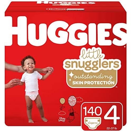 하기스 Huggies Little Snugglers Baby Diapers, Size 4, 140 Ct, One Month Supply