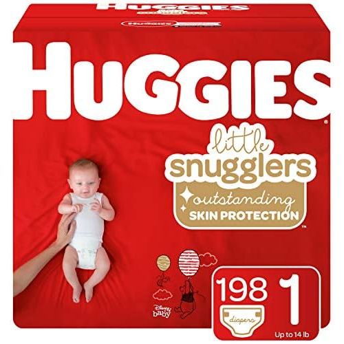 하기스 Huggies Little Snugglers Baby Diapers, Size 1, 198 Ct, One Month Supply