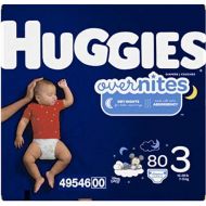 HUGGIES OverNites Diapers, Size 3, 80 Count, Overnight Diapers (Packaging May Vary)