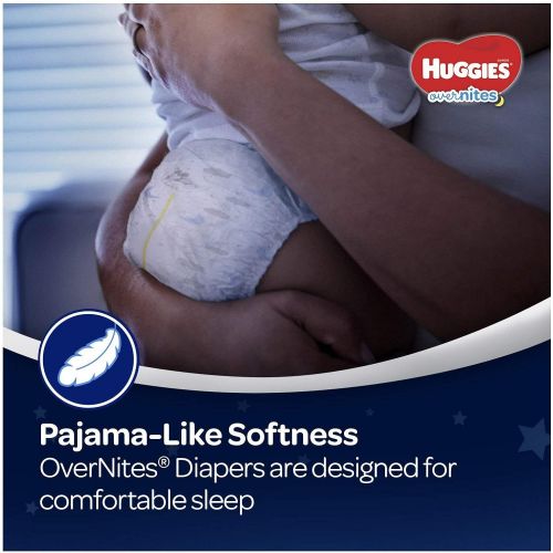 하기스 HUGGIES OverNites Diapers, Size 3, 80 Count, Overnight Diapers (Packaging May Vary)