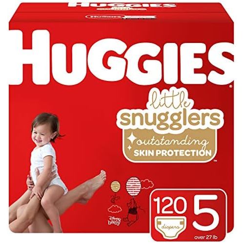 하기스 Huggies Little Snugglers Baby Diapers, Size 5, 120 Ct, One Month Supply