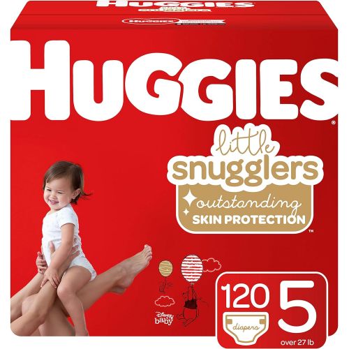 하기스 Huggies Little Snugglers Baby Diapers, Size 5, 120 Ct, One Month Supply