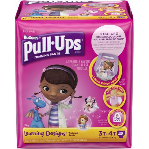 하기스 HUGGIES Huggies Pull-Ups Training Pants Learning Designs - Girls - 3T-4T - 48 ct