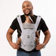 HUGPAPA Dial-Fit 3-in-1 Hip Seat Baby Carrier with Teething Pads (Light Gray)