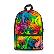 HUGS IDEA Floral Backpack Canvas School Bags for Teenagers Girls