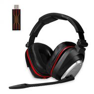 HUHD Wireless Gaming Headset for PC Coumputer PS4 PS5 Nintendo Switch with 7.1 Surround Sound Deep Bass- Rotating Metal Ear Cups