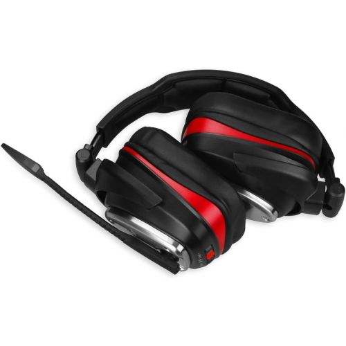  HUHD Wireless Gaming Headset for PC Coumputer PS4 PS5 Nintendo Switch with 7.1 Surround Sound Deep Bass- Rotating Metal Ear Cups