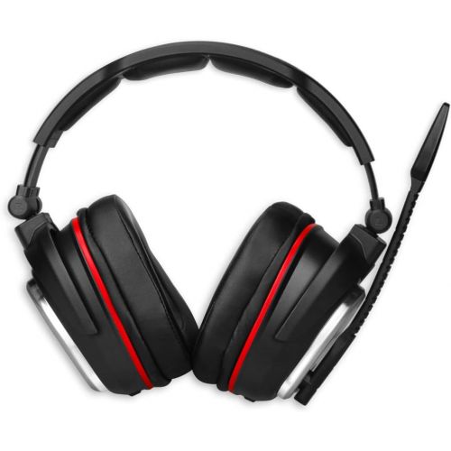  HUHD Wireless Gaming Headset for PC Coumputer PS4 PS5 Nintendo Switch with 7.1 Surround Sound Deep Bass- Rotating Metal Ear Cups