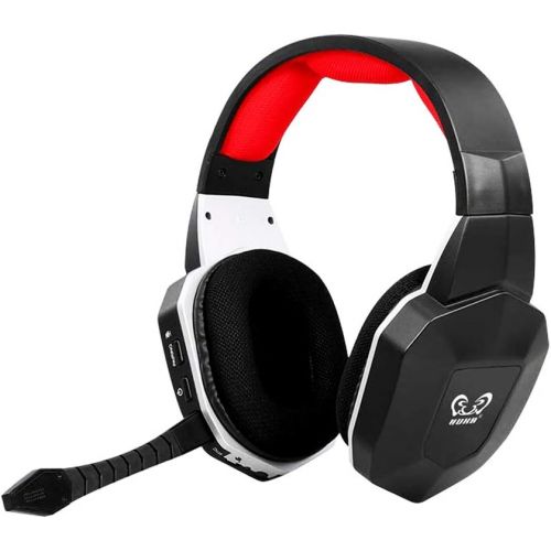  HUHD 2.4Ghz Optical Wireless Gaming Headset Stereo Sound for PS4, PS3, Xbox 360 and PC Detachable Microphone Noise Cancelling