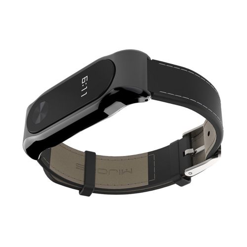  HUHU833 Huhu833 Fuer Xiaomi Mi Band 2 Armband, Leder smart Armbanduhr Armband Replacement Wechselarmband fuer xiaomi mi Band 2, Stilvolles und Business Design,Herren Damen