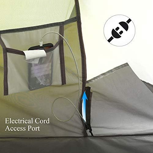  HUI LINGYANG 6 Person Easy Pop Up Tent,12.5’X8.5’X53.5,Automatic Setup,Waterproof, Double Layer,Instant Family Tents for Camping,Hiking & Traveling