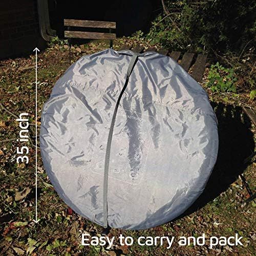  HUI LINGYANG 4 Person Easy Pop Up Tent,9.5’X6.6’X52,Waterproof, Automatic Setup,2 Doors-Instant Family Tents for Camping, Hiking & Traveling