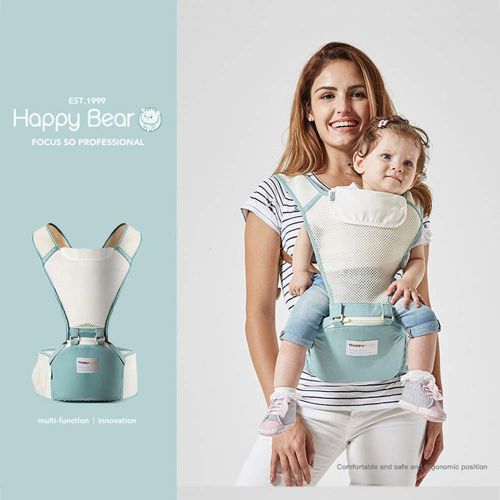  HUIGE Baby Carrier Hip Seat Detachable Breathable Ergonomic Baby Carrier with Adjustable Straps
