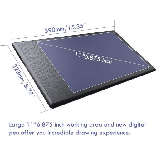  [아마존 핫딜]  [아마존핫딜]HUION Inspiroy Q11K Wireless Drawing Tablet 11inch Digital Graphics Tablet with 8192 Levels Pressure Sensitivity 8 Express Keys Drawing Glove