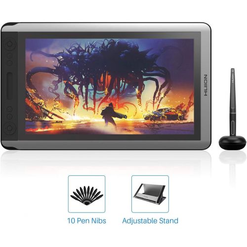  [아마존 핫딜] [아마존핫딜]2019 HUION KAMVAS 16 Drawing Tablet Battery-Free Pen Display Graphics Drawing Monitor with 8192 Pressure Sensitivity, Tilt Function, 14 Express Keys and Touch Bar-Stand Included 15