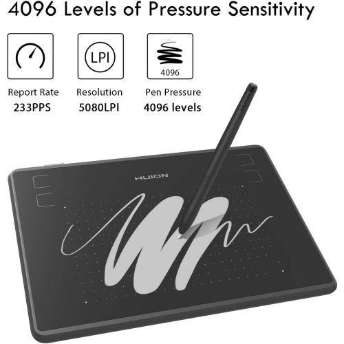  [아마존베스트]HUION Inspiroy H430P Graphics Tablet OSU!4096 Levels Pressure Sensitivity with 4.8 x 3 Inch Active Area and 4 Custom ExpressKeys - Ideal for Home Office & E-Learning