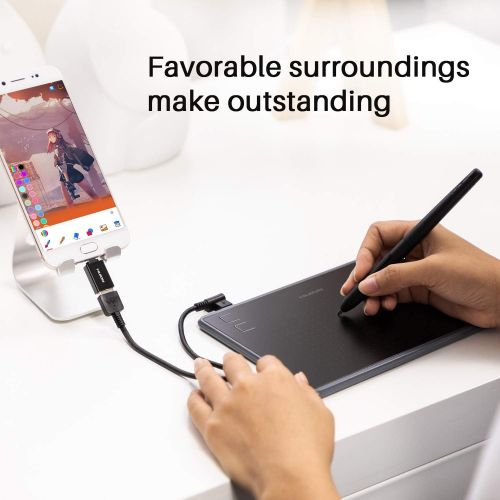  [아마존베스트]HUION Inspiroy H430P Graphics Tablet OSU!4096 Levels Pressure Sensitivity with 4.8 x 3 Inch Active Area and 4 Custom ExpressKeys - Ideal for Home Office & E-Learning