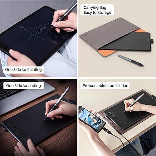  [아마존베스트]HUION Inspiroy Ink H320M (Black) Multipurpose Graphic Tablet with LCD Writing Tablet, Support ± 60° Tilt Function, Compatible with Android Ideal for Home Office & E-Learning