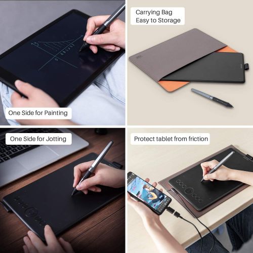  [아마존베스트]HUION Inspiroy Ink H320M (Black) Multipurpose Graphic Tablet with LCD Writing Tablet, Support ± 60° Tilt Function, Compatible with Android Ideal for Home Office & E-Learning