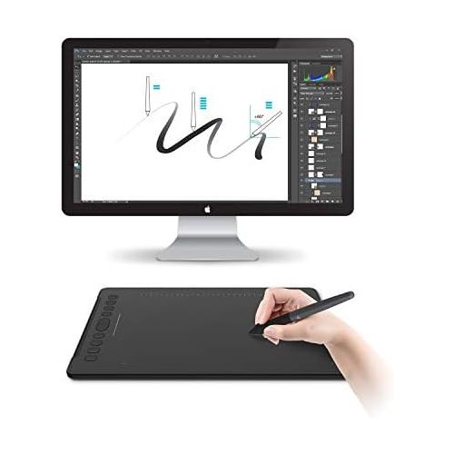  [아마존베스트]HUION Inspiroy H1161 Professional Graphics Tablet (Supports Android Devices) 11 x 6.875 Inch with 10 Custom Express Buttons and a Touch Strip Ideal for Home Office & E-Learning