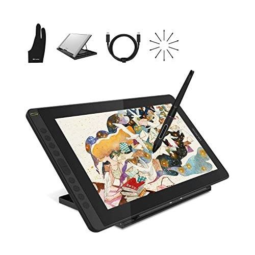  [아마존베스트]HUION 2020 Kamvas 13 Android Support Graphics Tablet with Display Drawing Tablet with ± 60° Tilt Function Battery-free Pen 8 Express Buttons Adjustable Stand - 13.3 Inches Black