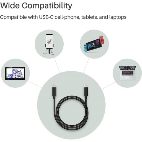 [아마존베스트]HUION Full Function Type C Cable Compatible with Kamvas 13 Drawing Tablet Monitor