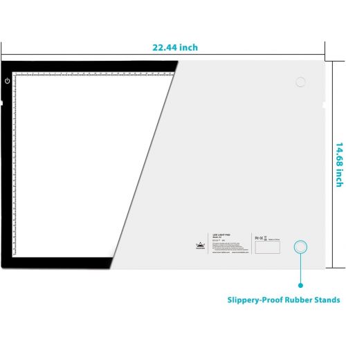  HUION Huion A2 Large Tracing Light Box, AC Powered Light Pad, Adjustable Brightness (20.47 X 12.6)