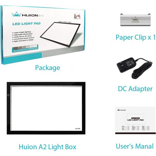  HUION Huion A2 Large Tracing Light Box, AC Powered Light Pad, Adjustable Brightness (20.47 X 12.6)