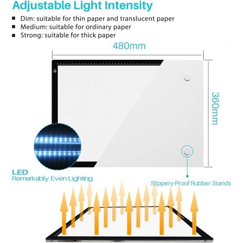  HUION Huion LA3 Portable USB LED Tracing Light Box Dimmable Brightness Tatto Light Pad