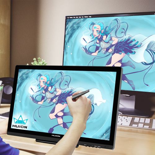  HUION Huion GT-220 V2 Black Graphics Drawing Monitor with 8192 Pen Pressure 21.5 Inch HD(1920x1080) IPS Pen Display for Windows and Mac