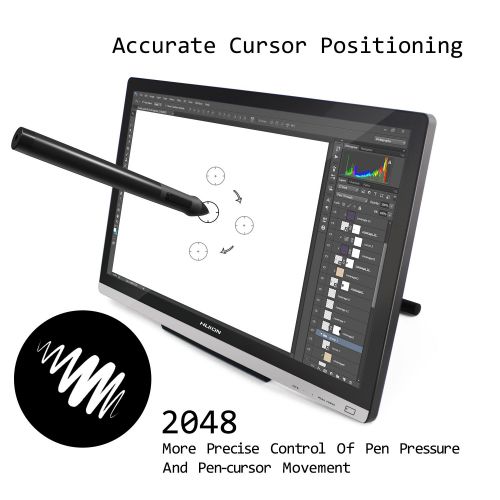  HUION Huion 21.5 Inch Pen Display IPS Interactive Pen Monitor Graphics Monitor for Windows and MacGT-220 V2 Silver