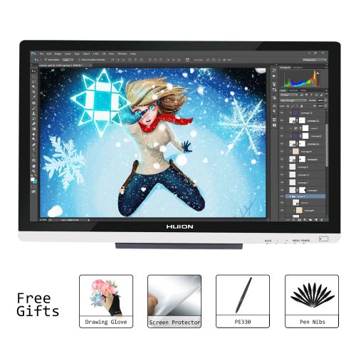  HUION Huion 21.5 Inch Pen Display IPS Interactive Pen Monitor Graphics Monitor for Windows and MacGT-220 V2 Silver