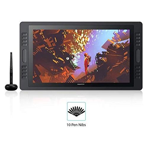  HUION Graphic Pen Display Kamvas Pro 20 Battery-Free 8192 Levels Stylus 266 PPS with 19.5 inch 100% sRGB Anti-Glare Glass Screen, 8 Express Keys and 1 Touch Bar