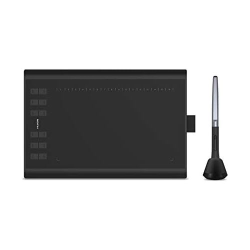  HUION New 1060 Plus Graphic Drawing Tablet with 8192 Pen Pressure 12 Express Keys and Built-in 8GB MicroSD Card