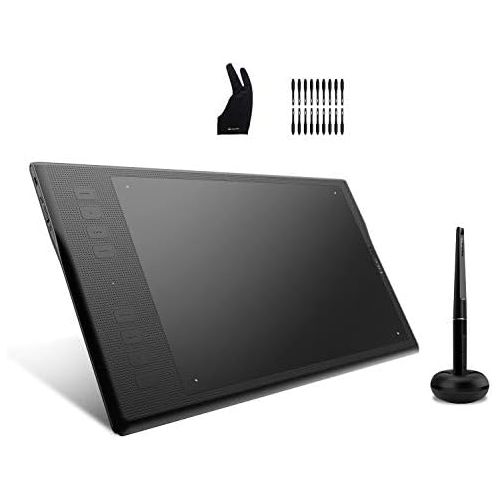  HUION Huion Inspiroy Q11K V2 Graphic Drawing Tablet Tilt Function Battery-Free Stylus 8192 Pen Pressure with Artist Glove and 18 Pen Nibs