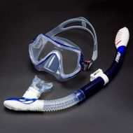 HUIQI Adult Goggles Full Dry Snorkel Set Snorkeling Swimming Flat Mask