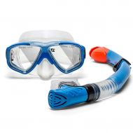 HUIQI Diving Mask, Scuba Diving and Snorkeling Mask Dry Snorkel Set, HD Panoramic, Anti-Fog and Leak-Proof Earplug Waterproof Bag Suitable for Adult Teenagers