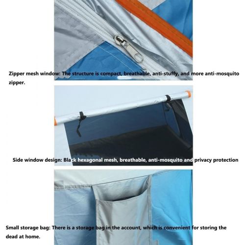  HUKSXZ 3-4 Person Tent - Dome Tents for Camping, Waterproof Windproof Backpacking Tent, Easy Set Up Small Lightweight Tents, Hiking Beach Outdoor with Moisture-Proof Pad Rechargeable Camp
