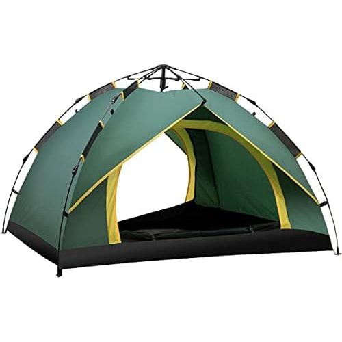  HUKSXZ Camping Tent, Waterproof Family Tent with Carry Bag, Lightweight Tent with Stakes for Camping, Traveling, Backpacking, Hiking, Outdoors (Color : Green, Size : 2-3 People 200 * 150
