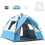 HUKSXZ Camping Tent 2-3 Person Lightweight with Moisture-proof pad Easy Set-up Portable-Dome-Waterproof-Ideal for Outdoor Activities, Beach, Backyard Tent ( Color : Blue , Size : 2-3 peop