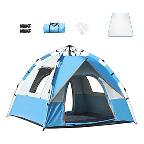  HUKSXZ Camping Tent 2-3 Person Lightweight with Moisture-proof pad Easy Set-up Portable-Dome-Waterproof-Ideal for Outdoor Activities, Beach, Backyard Tent ( Color : Blue , Size : 2-3 peop
