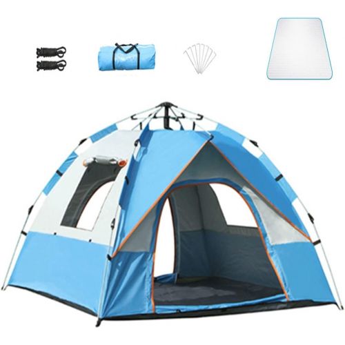  HUKSXZ Camping Tent 2-3 Person Lightweight with Moisture-proof pad Easy Set-up Portable-Dome-Waterproof-Ideal for Outdoor Activities, Beach, Backyard Tent ( Color : Blue , Size : 2-3 peop