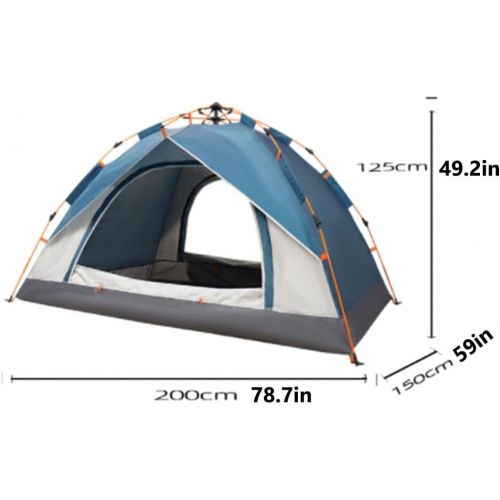  HUKSXZ Pop-up Tent and Automatic Instant Portable Beach, Camping Tent Pop Up Shade Tent - Suitable for 2 People - 2 Doors - Water-Resistant, UV Protection Sun Shelter with Carrying
