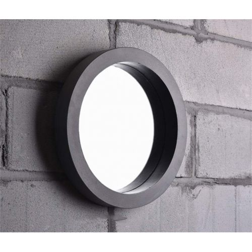  HUMAKEUP Round Hanging Mirror Wooden Frame Large Modern Fashion Decorative Wall Mirror for Entrance Passage Bathroom Living Room Study (Size : Diameter 60cm)