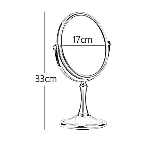  HUMAKEUP Magnifying Makeup Mirror 3X / 1X Dressing Table Free Standing Mirror Double Sided 360 Degree Rotation for Cosmetics and Skin Care (Size : 8inches)