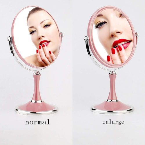  HUMAKEUP Magnifying Makeup Mirror 3X / 1X Dressing Table Free Standing Mirror Double Sided 360 Degree Rotation for Cosmetics and Skin Care (Size : 8inches)